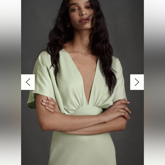 Anthropologie BHLDN Leila Satin Charmeuse Maxi Floor Length Dress - Picture 3 of 13